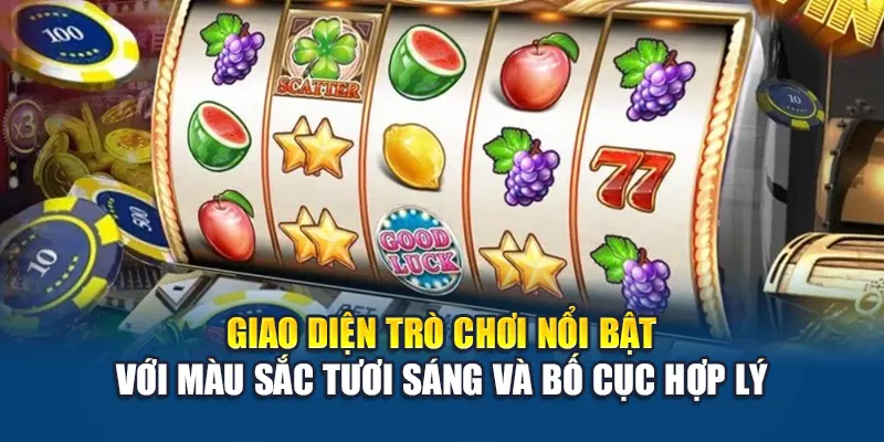Giao diện trò chơi nổi bật với màu sắc tươi sáng và bố cục hợp lý