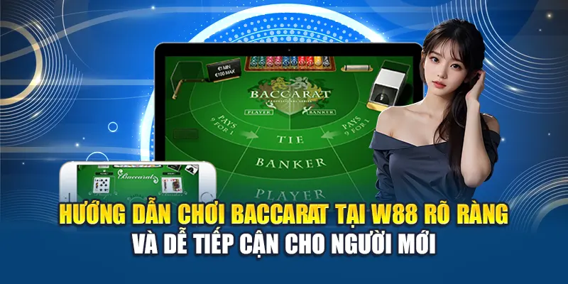 Hướng dẫn chơi Baccarat tại W88 rõ ràng và dễ tiếp cận cho người mới